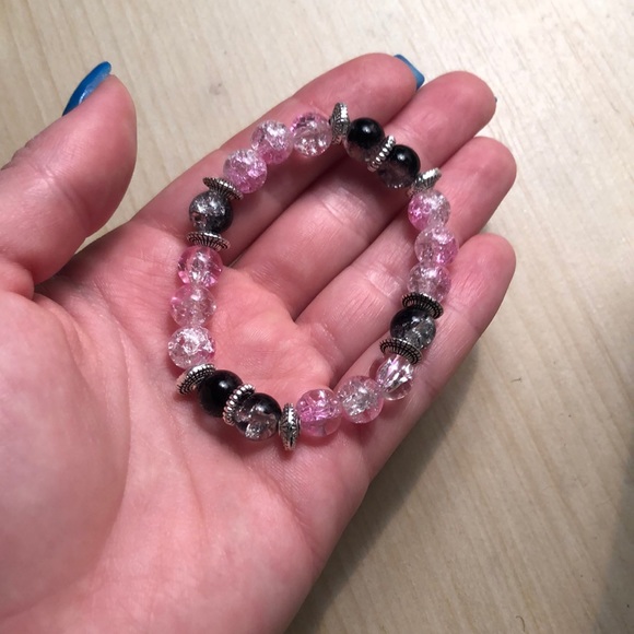 🌸Handmade Glass Bead Stretch Bracelet - Picture 2 of 3